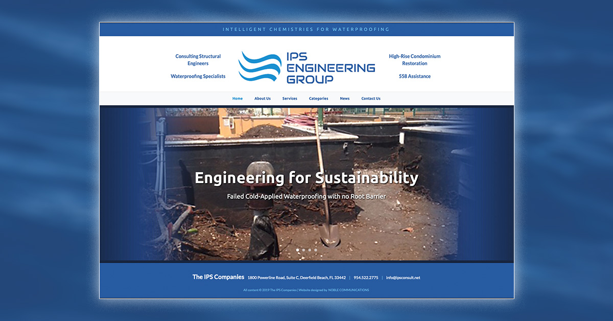 Smalling Studios designed the IPS Engineering Group WordPress Website. The website features a responsive design and a customized header. 