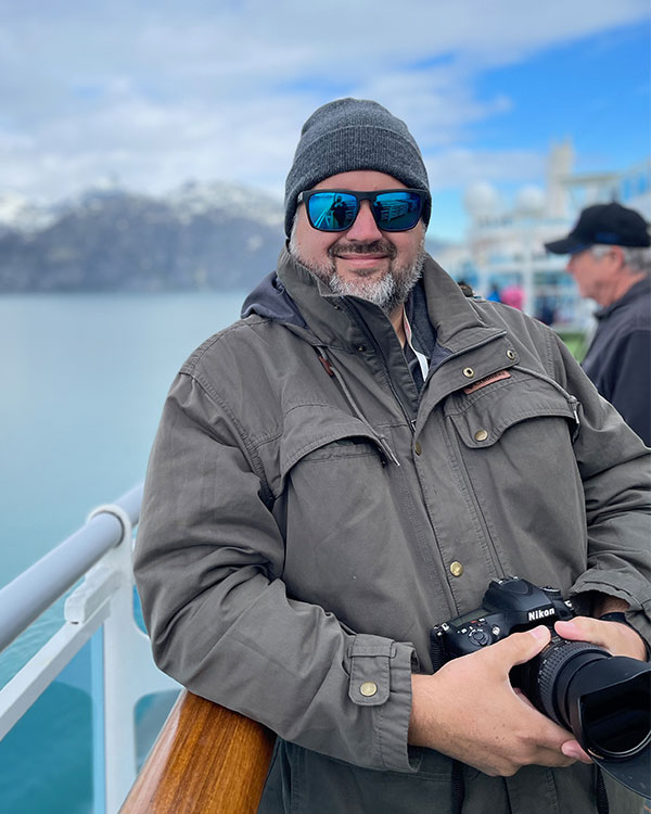 Tom Smalling capturing photos in Alaska